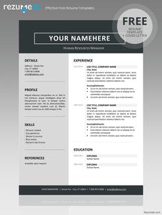 Free Download Templates For Word 30 Resume Templates For Mac